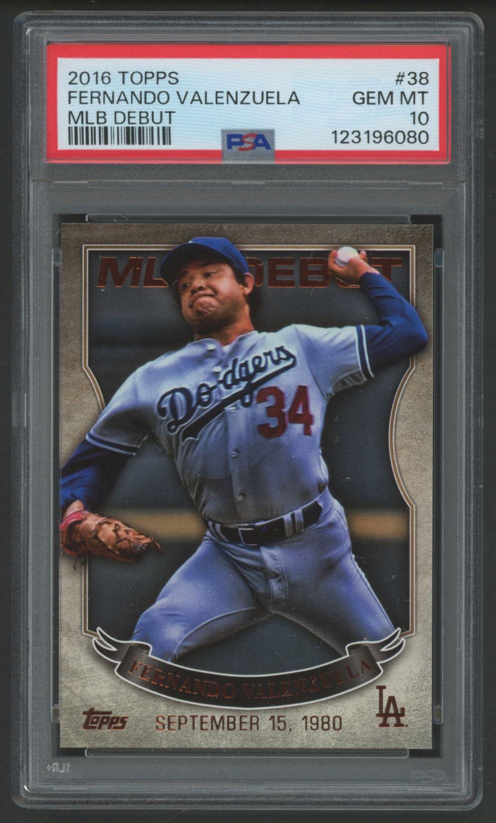 Fernando Valenzuela 2016 Topps MLB Debut #38 (PSA 10) at PristineAuction.com Fernando Valenzuela 2016 Topps MLB Debut #38 (PSA 10) at PristineAuction.com