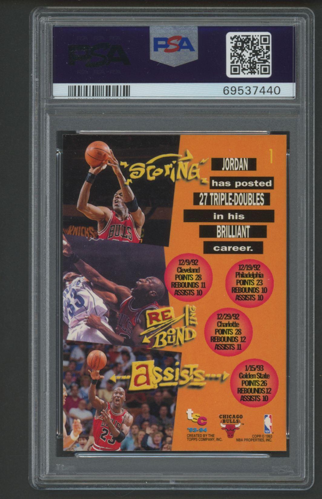 Michael Jordan 1993 Stadium Club #1 (PSA 9) at PristineAuction.com Michael Jordan 1993 Stadium Club #1 (PSA 9) at PristineAuction.com