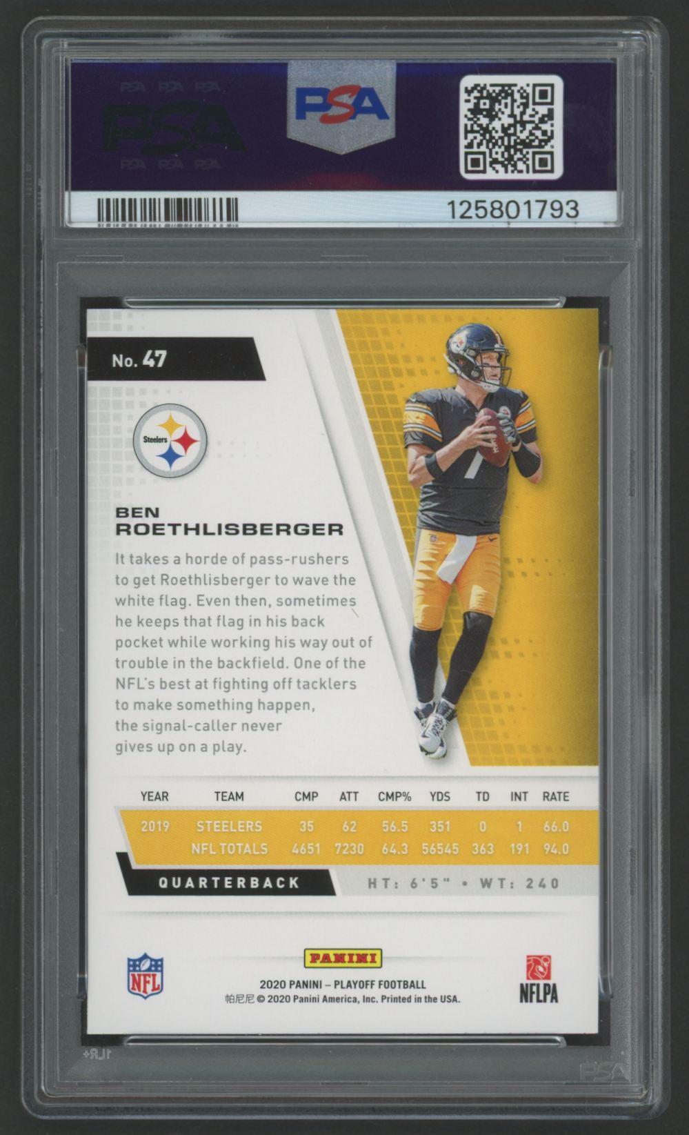 Ben Roethlisberger 2020 Playoff #47 (PSA 10) at PristineAuction.com Ben Roethlisberger 2020 Playoff #47 (PSA 10) at PristineAuction.com