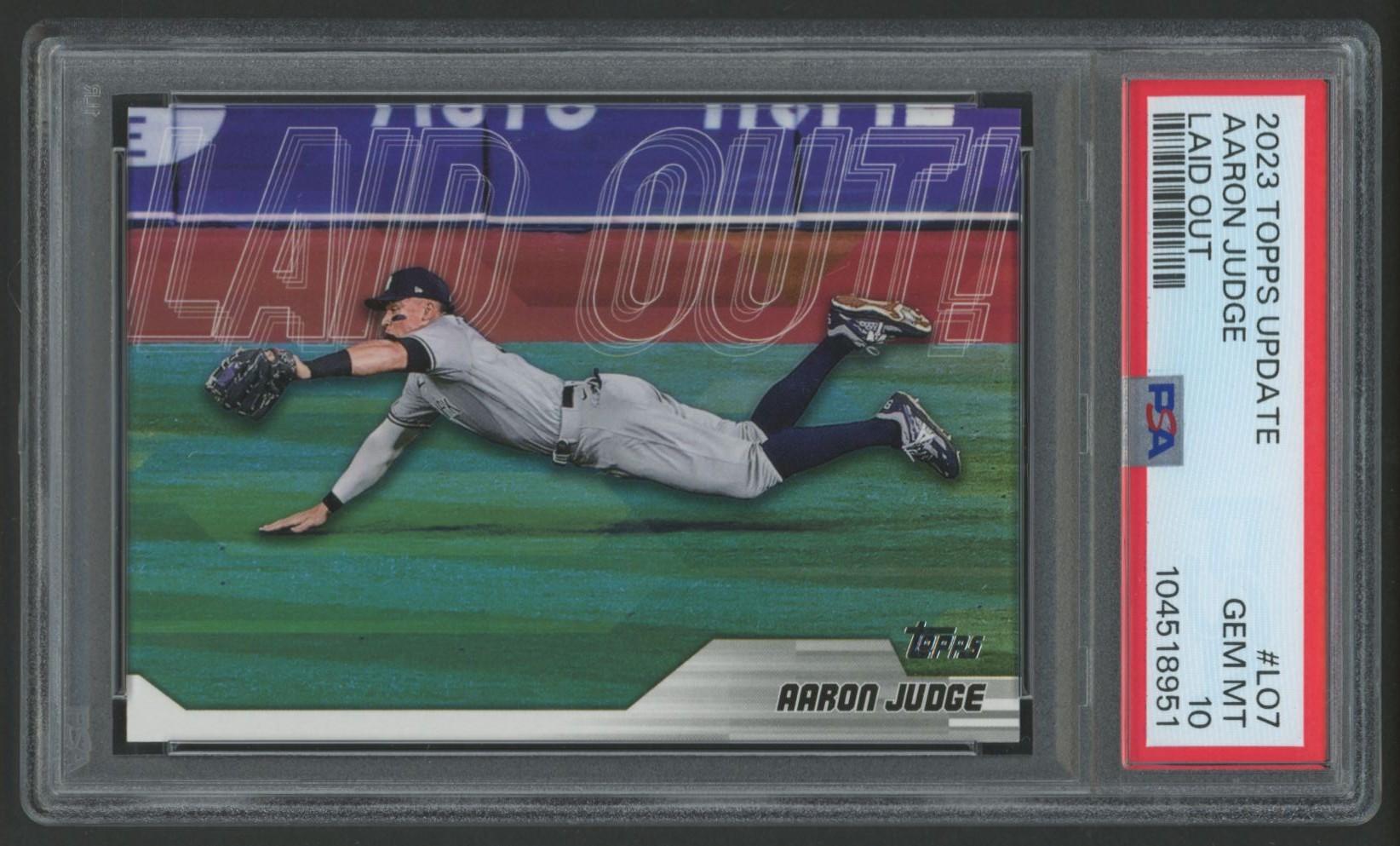 Aaron Judge 2023 Topps Update Laid Out #LO7 (PSA 10) at PristineAuction.com Aaron Judge 2023 Topps Update Laid Out #LO7 (PSA 10) at PristineAuction.com