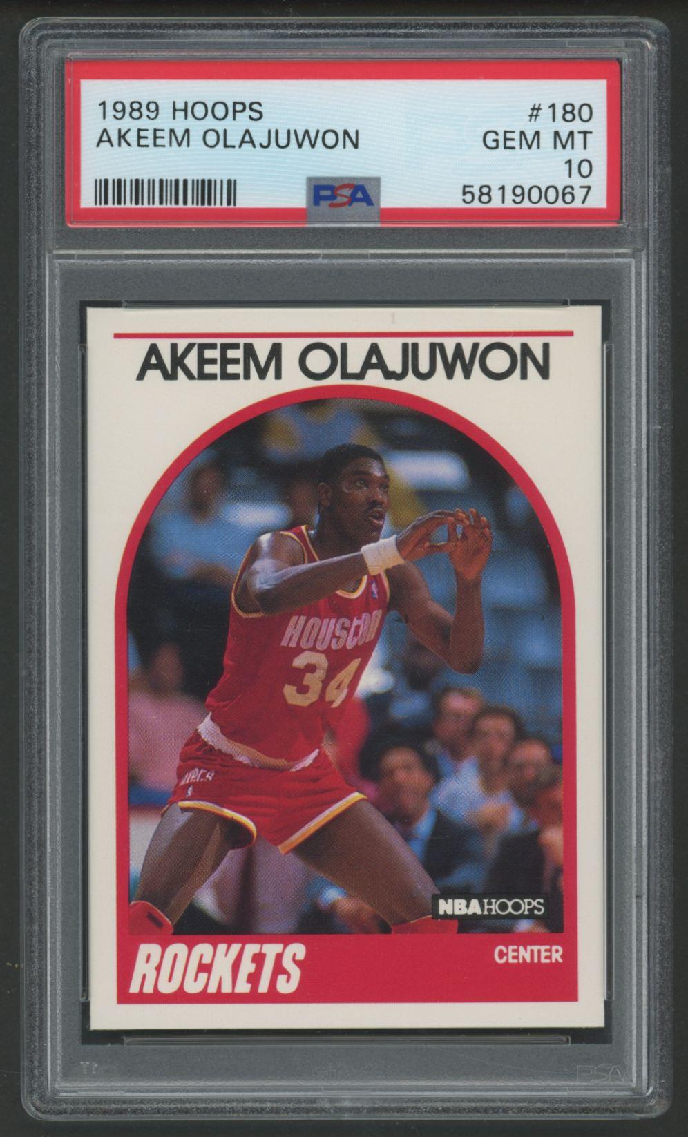 Hakeem Olajuwon 1989 Hoops #180 (PSA 10) at PristineAuction.com Hakeem Olajuwon 1989 Hoops #180 (PSA 10) at PristineAuction.com