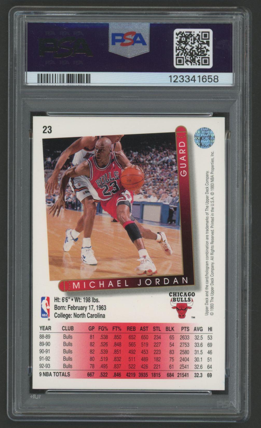 Michael Jordan 1993 Upper Deck #23 (PSA 9) at PristineAuction.com Michael Jordan 1993 Upper Deck #23 (PSA 9) at PristineAuction.com