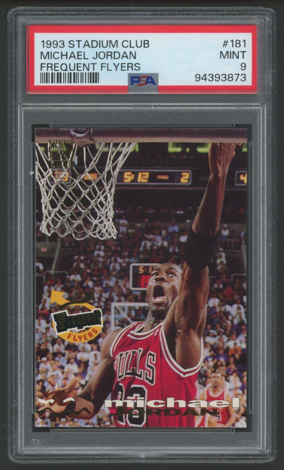 Michael Jordan 1993 Stadium Club Frequent Flyers #181 (PSA 9) at PristineAuction.com Michael Jordan 1993 Stadium Club Frequent Flyers #181 (PSA 9) at PristineAuction.com