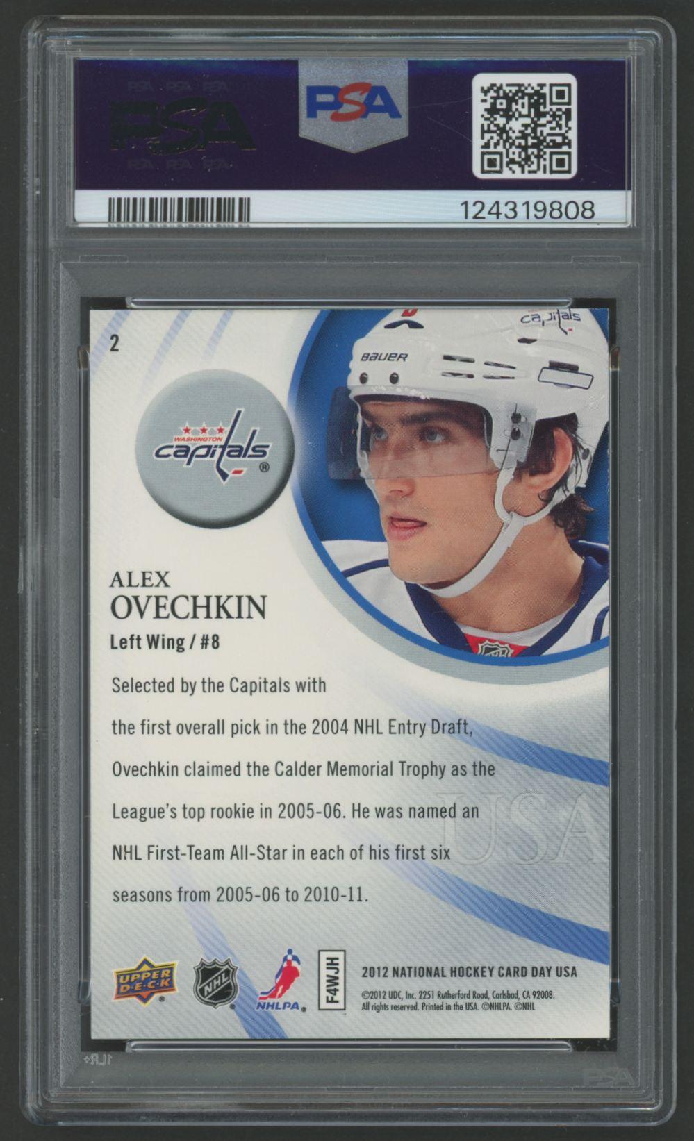 Alexander Ovechkin 2012 Upper Deck National Hockey Card Day #2 (PSA 10) at PristineAuction.com Alexander Ovechkin 2012 Upper Deck National Hockey Card Day #2 (PSA 10) at PristineAuction.com