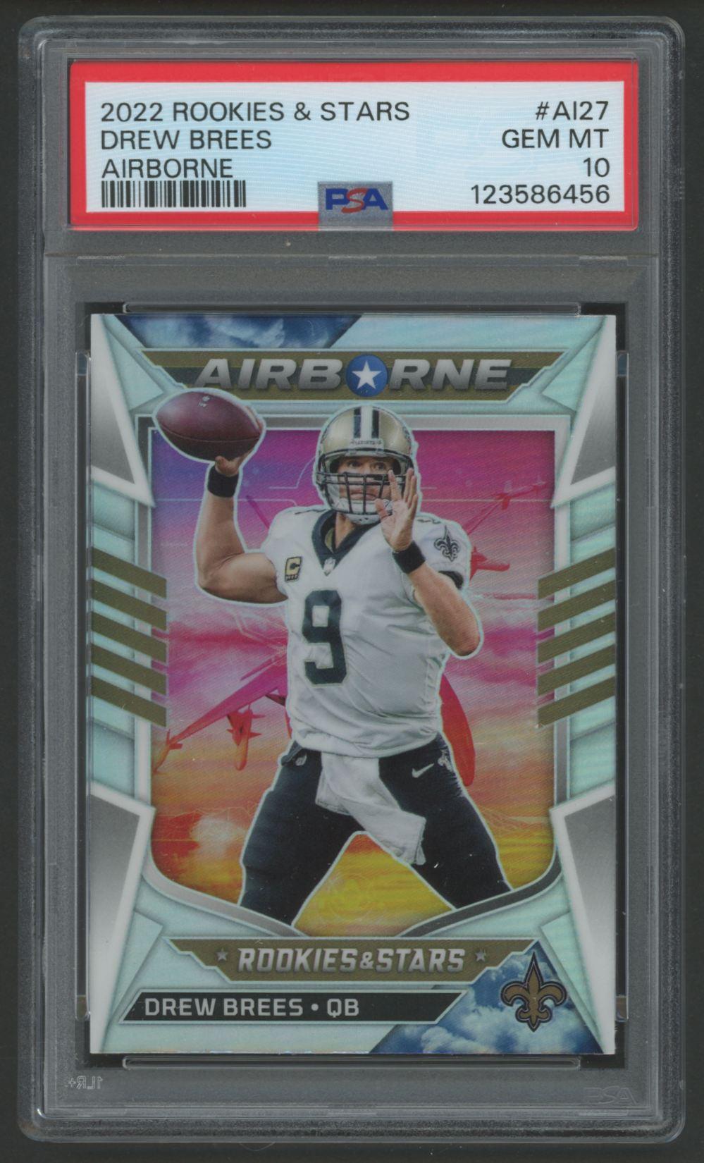 Drew Brees 2022 Rookies & Stars Airborne #AI27 (PSA 10) at PristineAuction.com Drew Brees 2022 Rookies & Stars Airborne #AI27 (PSA 10) at PristineAuction.com