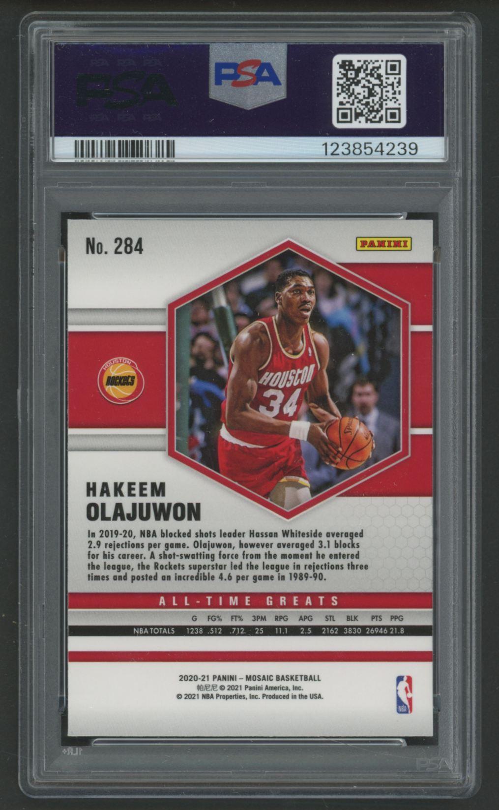 Hakeem Olajuwon 2020 Mosaic Mosaic #284 (PSA 10) at PristineAuction.com Hakeem Olajuwon 2020 Mosaic Mosaic #284 (PSA 10) at PristineAuction.com