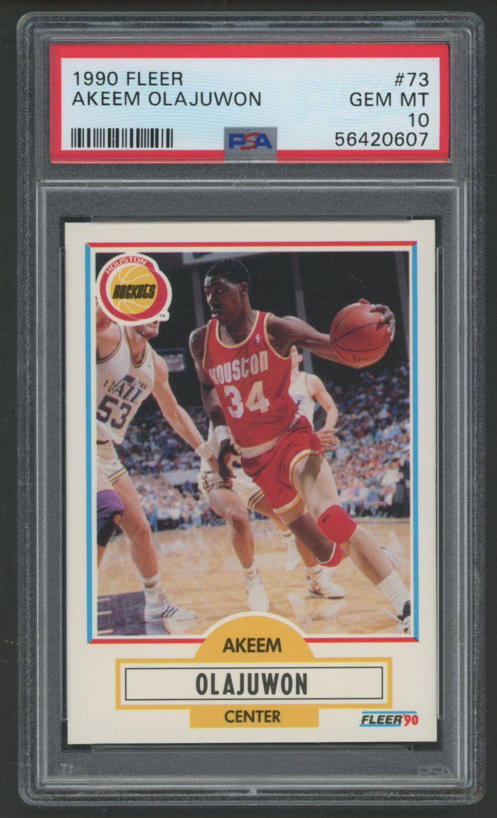 Hakeem Olajuwon 1990 Fleer #73 (PSA 10) at PristineAuction.com Hakeem Olajuwon 1990 Fleer #73 (PSA 10) at PristineAuction.com