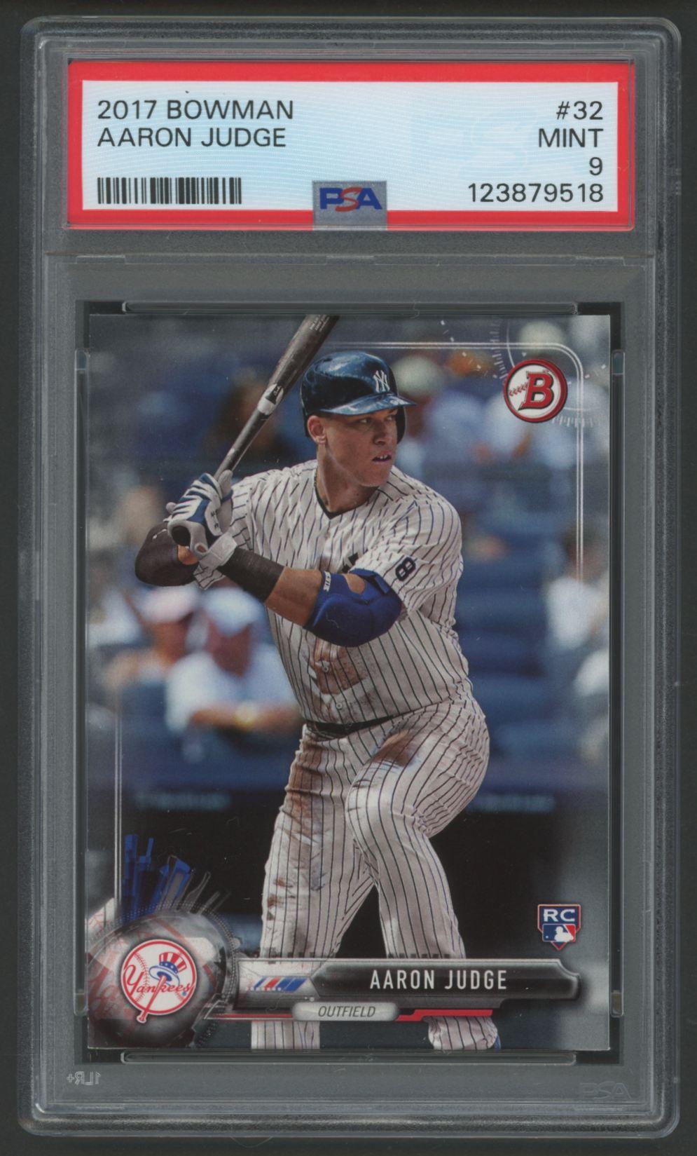 Aaron Judge 2017 Bowman #32 RC (PSA 9) at PristineAuction.com Aaron Judge 2017 Bowman #32 RC (PSA 9) at PristineAuction.com