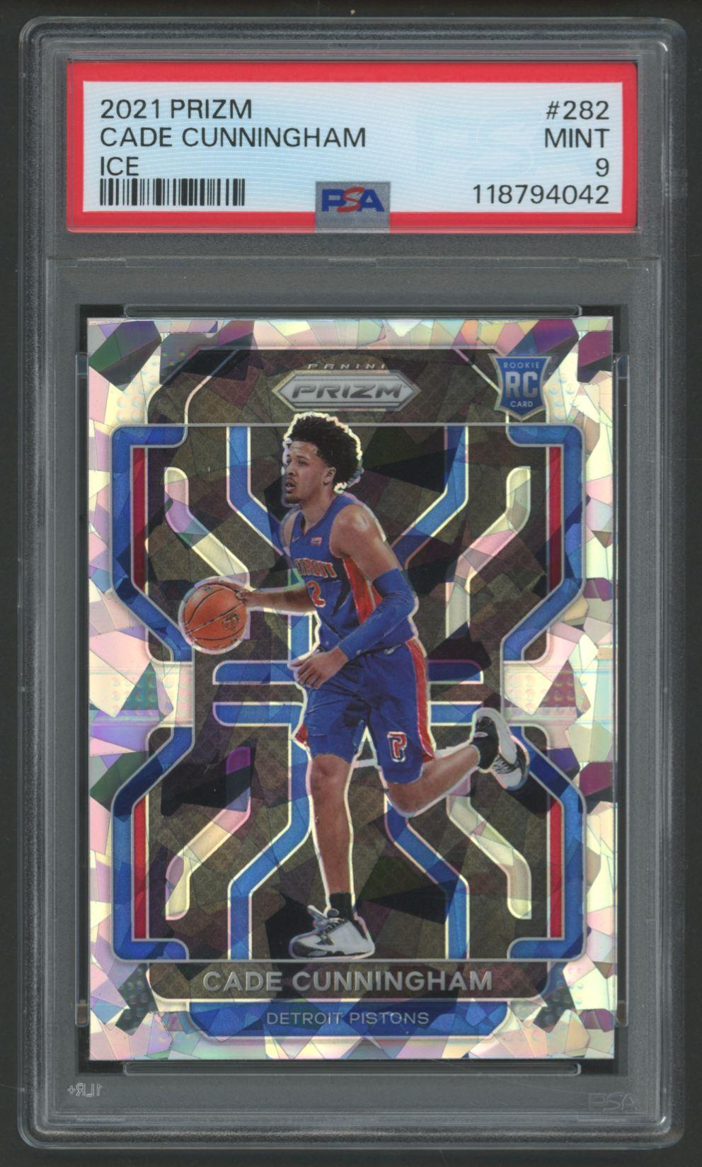 Cade Cunningham 2021 Panini Prizm Ice #282 RC (PSA 9) at PristineAuction.com Cade Cunningham 2021 Panini Prizm Ice #282 RC (PSA 9) at PristineAuction.com