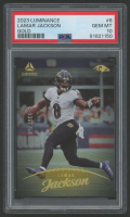 Lamar Jackson 2023 Luminance Gold #6 #136/250 (PSA 10) at PristineAuction.com