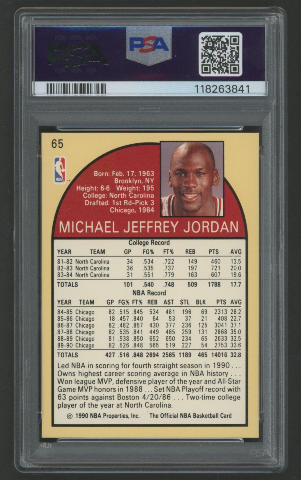 Michael Jordan 1990 Hoops #65 (PSA 9) at PristineAuction.com Michael Jordan 1990 Hoops #65 (PSA 9) at PristineAuction.com