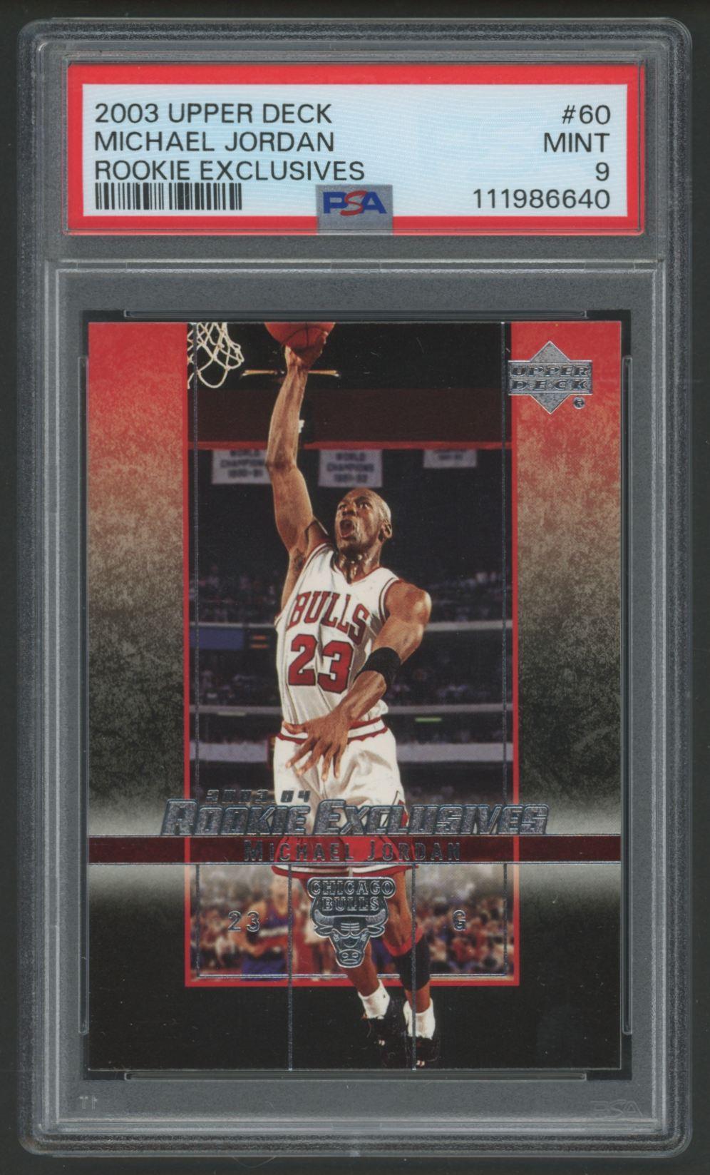 Michael Jordan 2003 Upper Deck Rookie Exclusives #60 (PSA 9) at PristineAuction.com Michael Jordan 2003 Upper Deck Rookie Exclusives #60 (PSA 9) at PristineAuction.com
