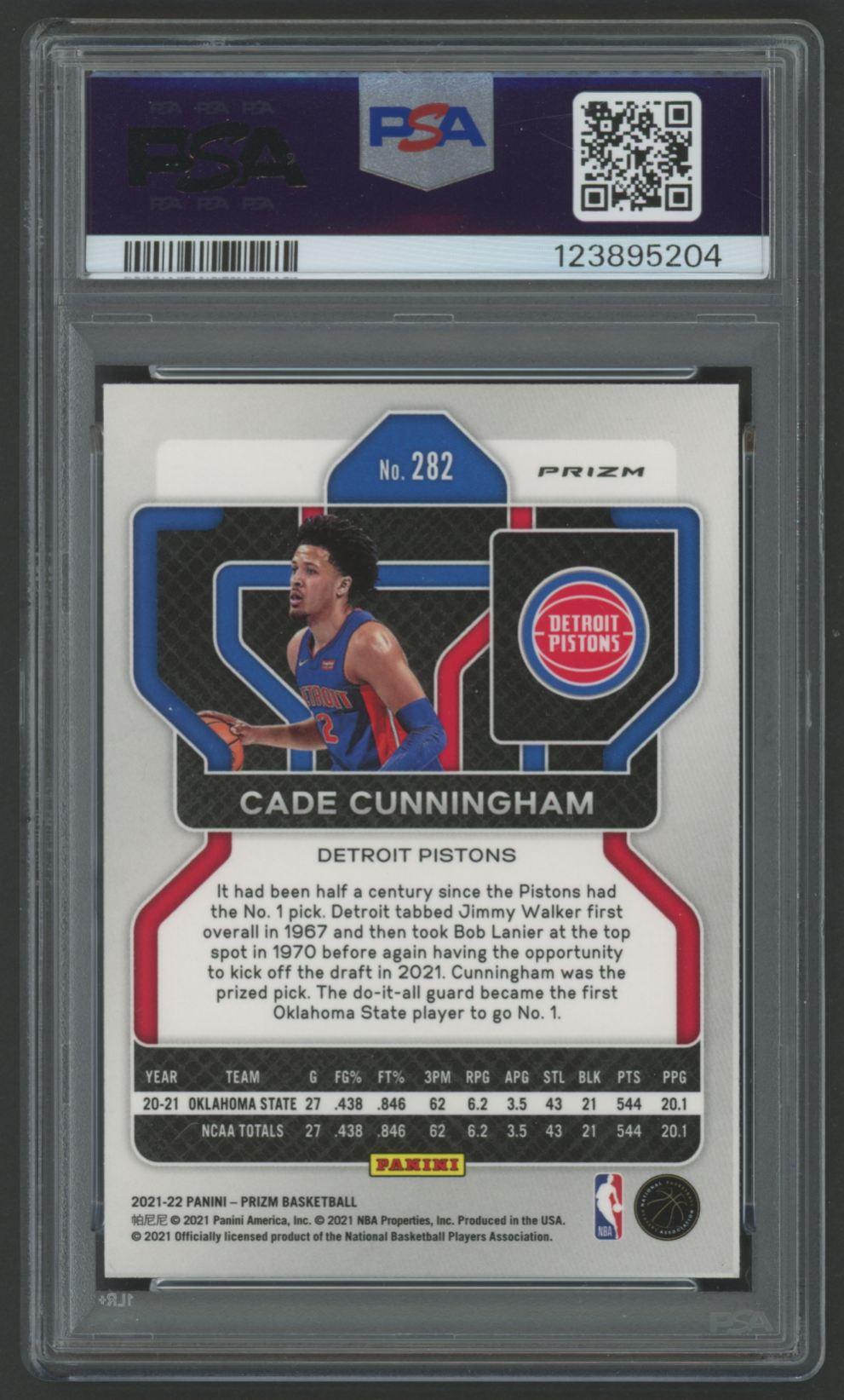 Cade Cunningham 2021 Prizm Red White Blue #282 (PSA 9) at PristineAuction.com Cade Cunningham 2021 Prizm Red White Blue #282 (PSA 9) at PristineAuction.com