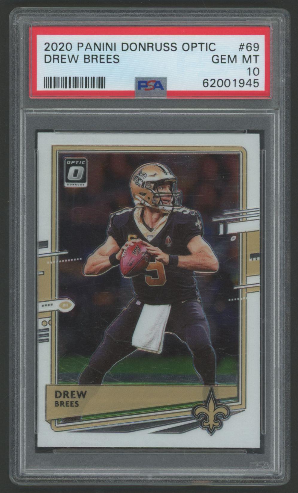 Drew Brees 2020 Donruss Optic #69 (PSA 10) at PristineAuction.com Drew Brees 2020 Donruss Optic #69 (PSA 10) at PristineAuction.com