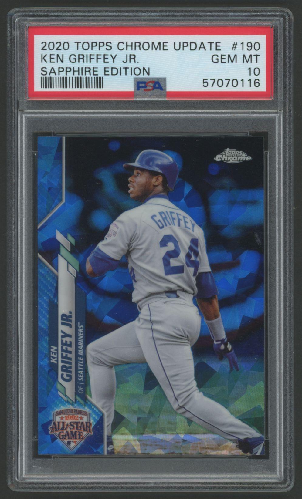 Ken Griffey Jr. 2020 Topps Chrome Sapphire Edition #190 (PSA 10) at PristineAuction.com Ken Griffey Jr. 2020 Topps Chrome Sapphire Edition #190 (PSA 10) at PristineAuction.com