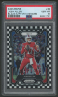Josh Allen 2023 Panini Prizm Black & White Checkerboard #32 (PSA 10) at PristineAuction.com
