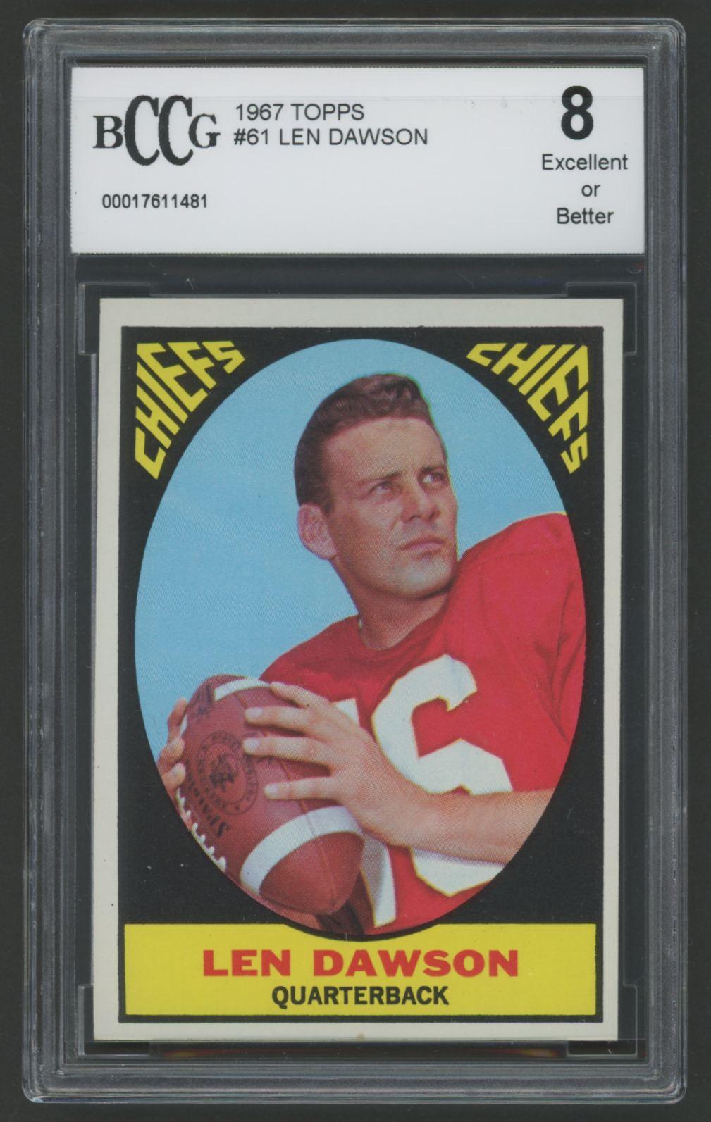 Len Dawson 1967 Topps #61 (BCCG 8) at PristineAuction.com Len Dawson 1967 Topps #61 (BCCG 8) at PristineAuction.com