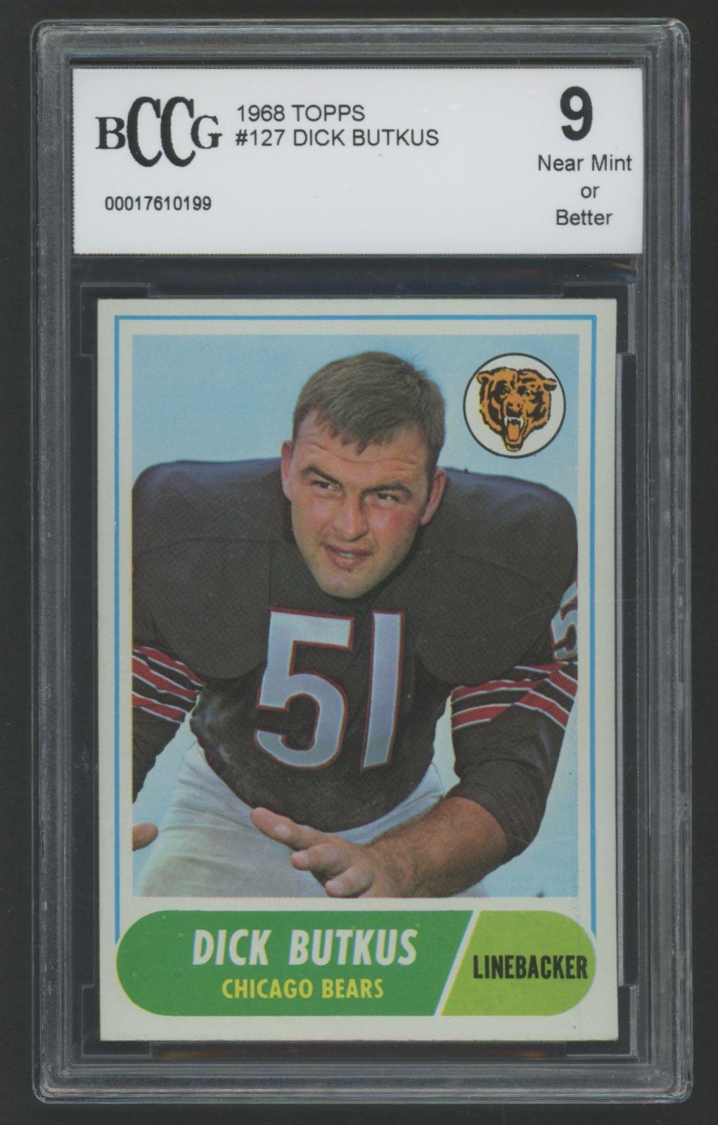 Dick Butkus 1968 Topps #127 (BCCG 9) at PristineAuction.com Dick Butkus 1968 Topps #127 (BCCG 9) at PristineAuction.com