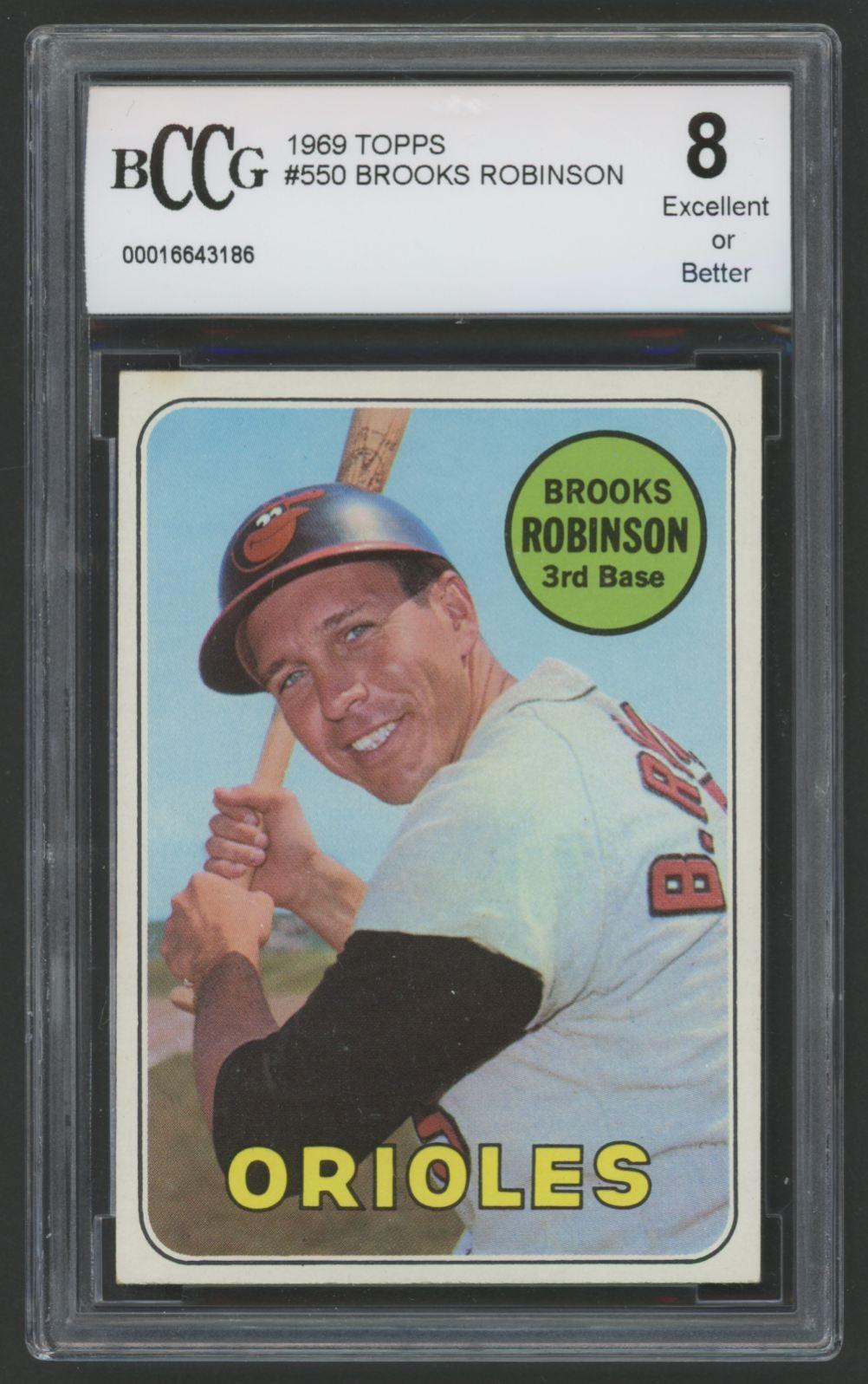 Brooks Robinson 1969 Topps #550 (BCCG 8) at PristineAuction.com Brooks Robinson 1969 Topps #550 (BCCG 8) at PristineAuction.com