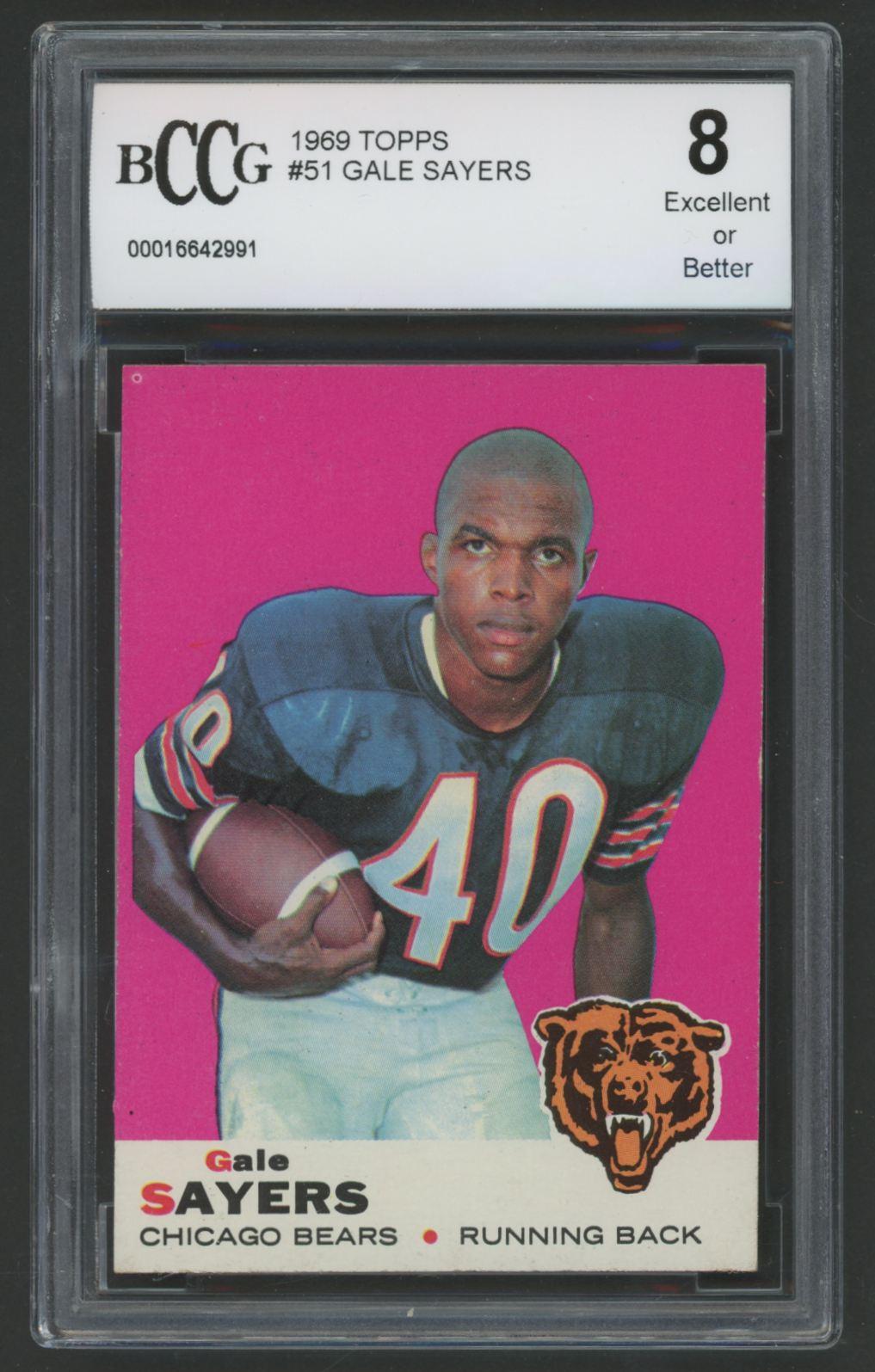 Gale Sayers 1969 Topps #51 (BCCG 8) at PristineAuction.com Gale Sayers 1969 Topps #51 (BCCG 8) at PristineAuction.com