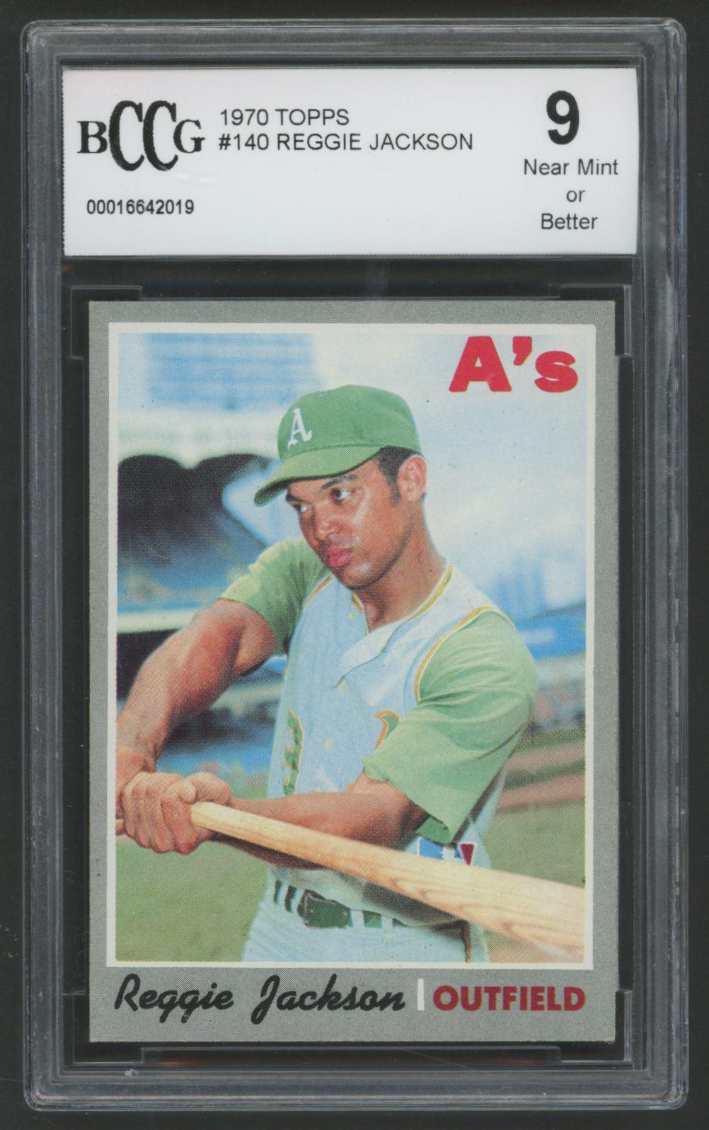 Reggie Jackson 1970 Topps #140 (BCCG 9) at PristineAuction.com Reggie Jackson 1970 Topps #140 (BCCG 9) at PristineAuction.com