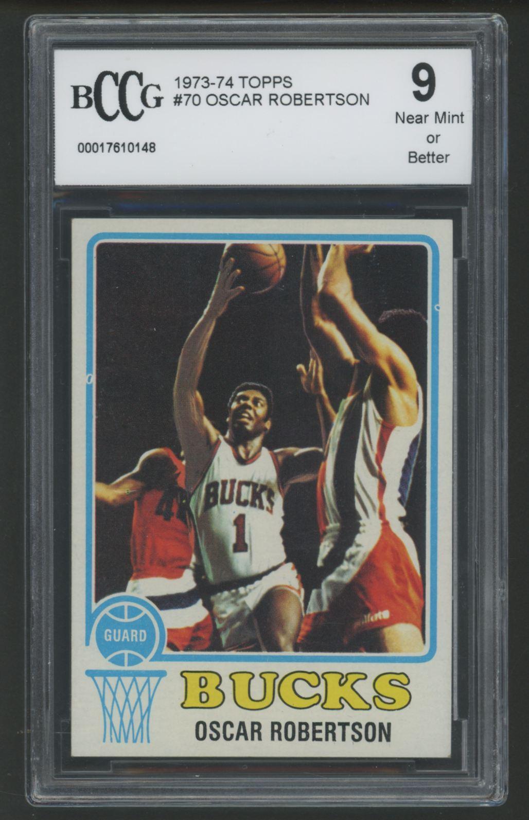 Oscar Robertson 1973-74 Topps #70 (BCCG 9) at PristineAuction.com Oscar Robertson 1973-74 Topps #70 (BCCG 9) at PristineAuction.com