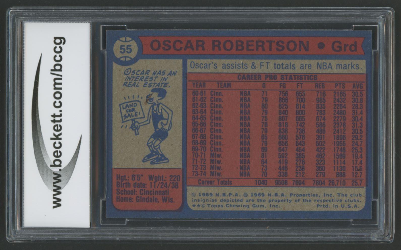 Oscar Robertson 1974-75 Topps #55 (BCCG 9) at PristineAuction.com Oscar Robertson 1974-75 Topps #55 (BCCG 9) at PristineAuction.com