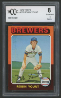 Robin Yount 1975 Topps #223 RC (BCCG 8) at PristineAuction.com