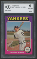 Thurman Munson 1975 Topps #20 (B)CCG 9 at PristineAuction.com