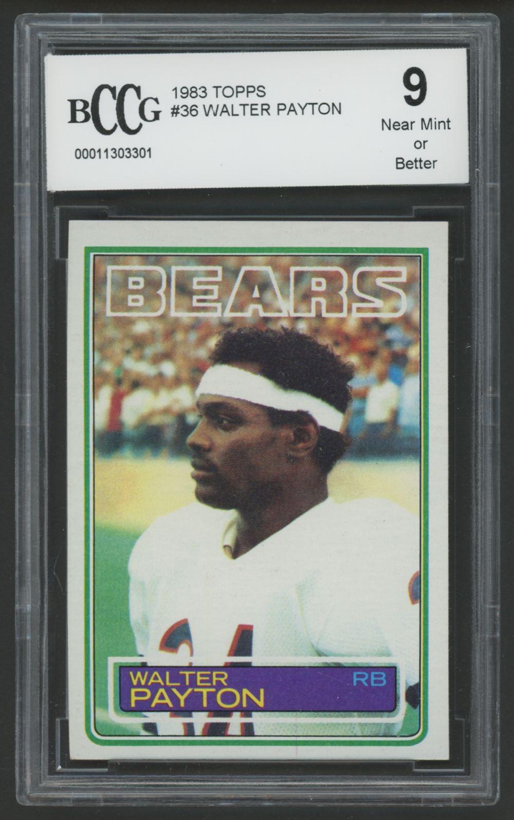 Walter Payton 1983 Topps #36 (BCCG 9) at PristineAuction.com Walter Payton 1983 Topps #36 (BCCG 9) at PristineAuction.com