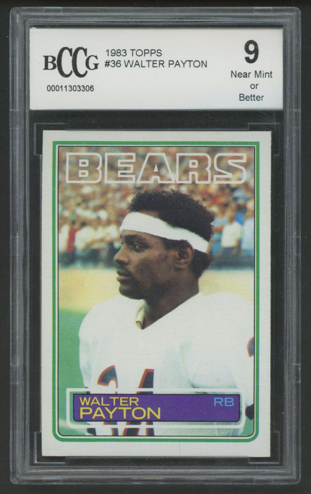 Walter Payton 1983 Topps #36 (BCCG 9) at PristineAuction.com Walter Payton 1983 Topps #36 (BCCG 9) at PristineAuction.com