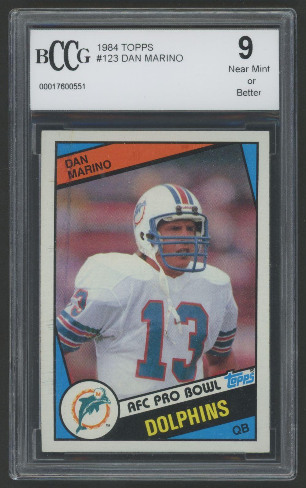 Dan Marino 1984 Topps #123 PB RC (BCCG 9) at PristineAuction.com Dan Marino 1984 Topps #123 PB RC (BCCG 9) at PristineAuction.com