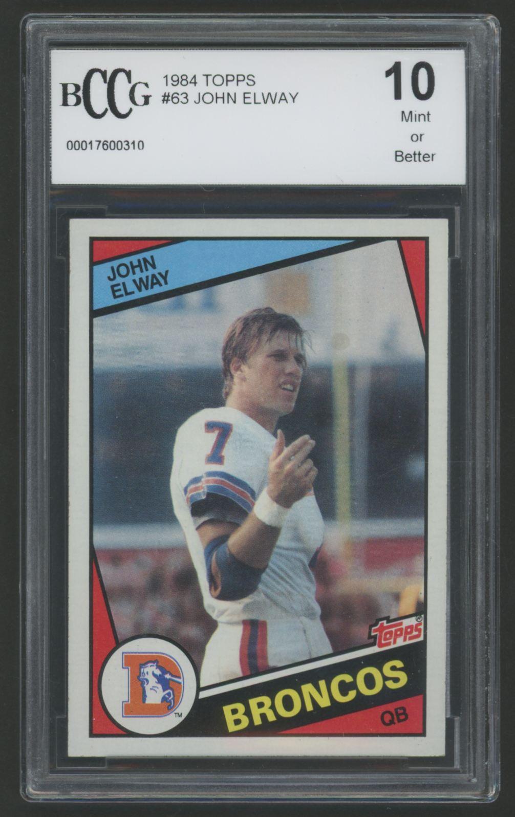 John Elway 1984 Topps #63 RC (BCCG 10) at PristineAuction.com John Elway 1984 Topps #63 RC (BCCG 10) at PristineAuction.com