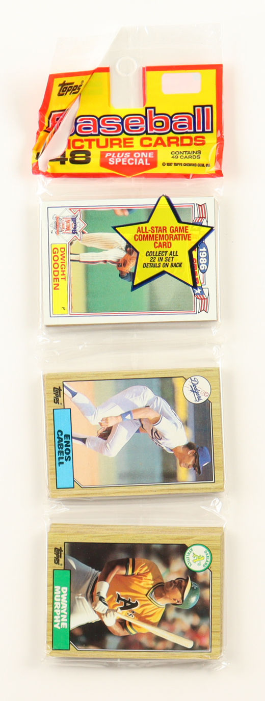 1987 Topps Baseball Rack Pack with (49) Cards at PristineAuction.com 1987 Topps Baseball Rack Pack with (49) Cards at PristineAuction.com