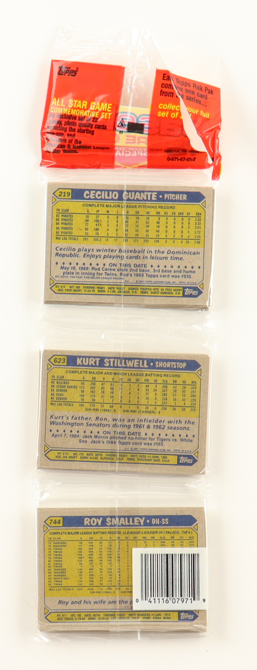1987 Topps Baseball Rack Pack with (49) Cards at PristineAuction.com 1987 Topps Baseball Rack Pack with (49) Cards at PristineAuction.com