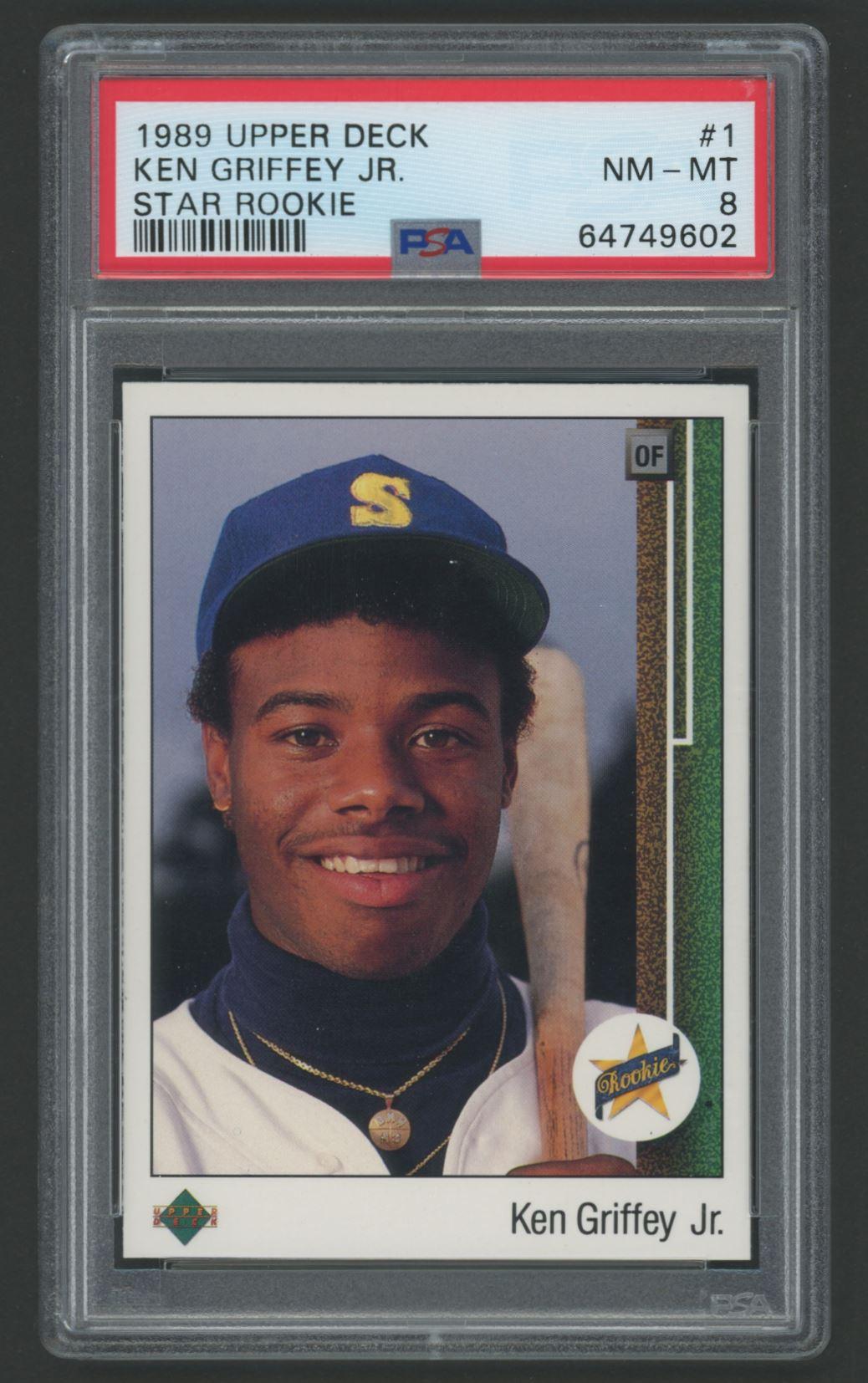 Ken Griffey Jr. 1989 Upper Deck #1 RC (PSA 8) at PristineAuction.com Ken Griffey Jr. 1989 Upper Deck #1 RC (PSA 8) at PristineAuction.com