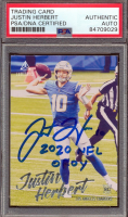 Justin Herbert Signed 2020 Panini Luminance Chronicles #203 RC Inscribed "2020 NFL OROY" (PSA) at PristineAuction.com
