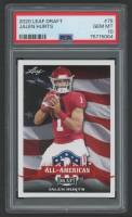 Jalen Hurts 2020 Leaf Draft #75 AA RC (PSA 10) at PristineAuction.com