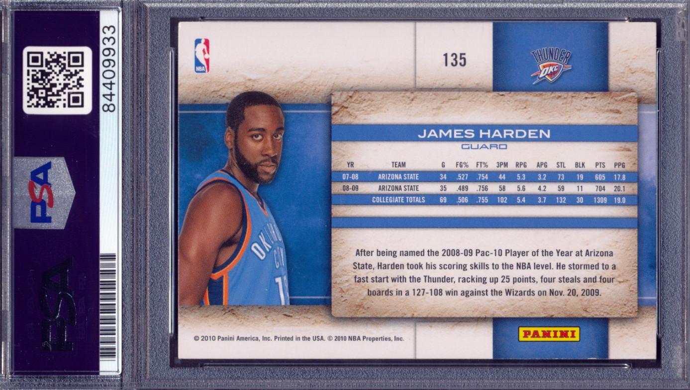 James Harden Signed 2009-10 Studio #135 RC (PSA) at PristineAuction.com James Harden Signed 2009-10 Studio #135 RC (PSA) at PristineAuction.com