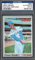 Ernie Banks Signed 1970 Topps #630 (PSA) at PristineAuction.com
