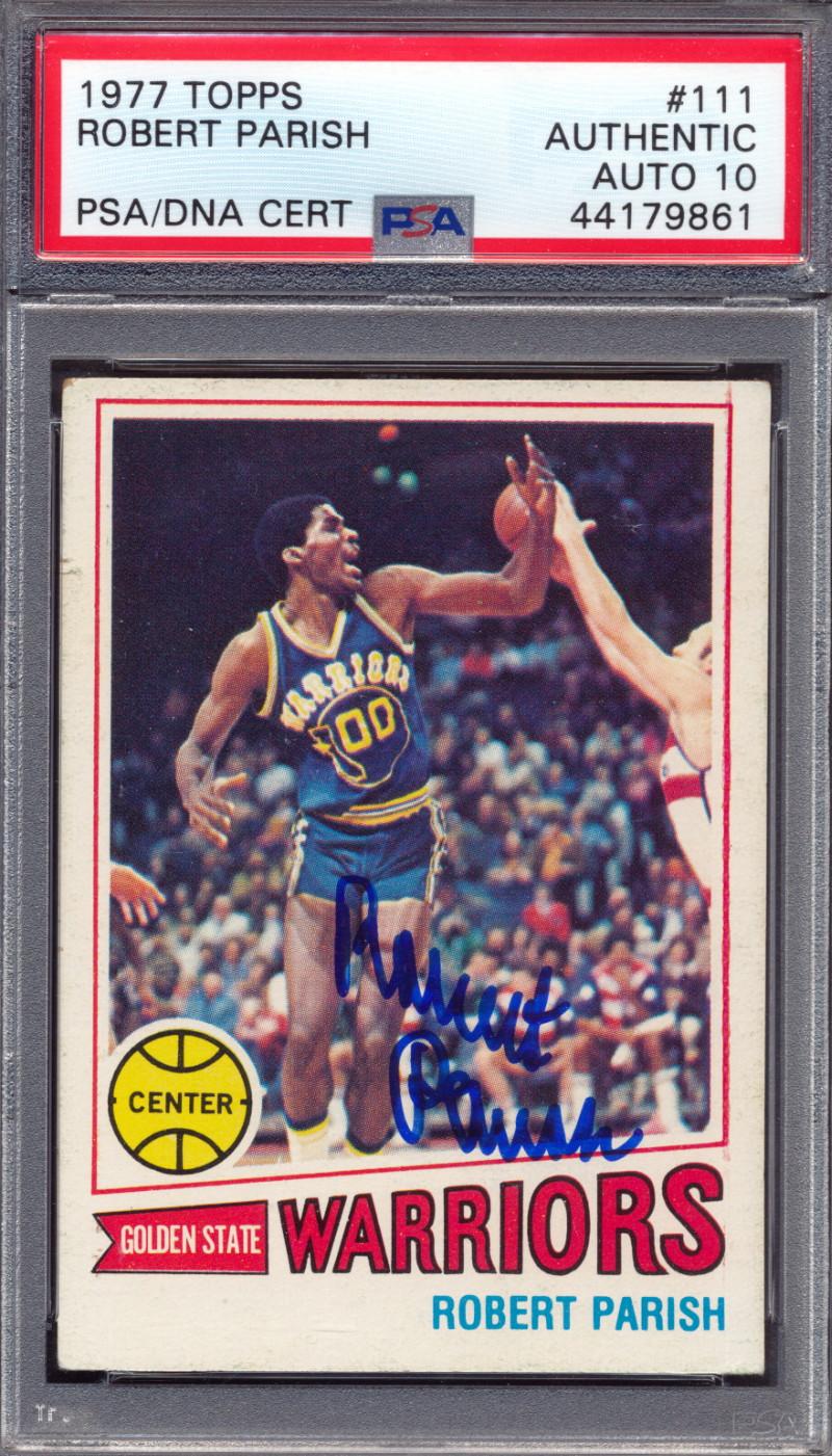 Robert Parish Signed 1977-78 Topps #111 RC (PSA | Autograph Graded 10) at PristineAuction.com Robert Parish Signed 1977-78 Topps #111 RC (PSA | Autograph Graded 10) at PristineAuction.com