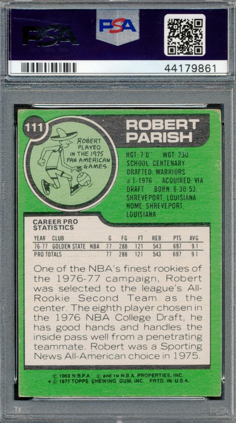 Robert Parish Signed 1977-78 Topps #111 RC (PSA | Autograph Graded 10) at PristineAuction.com Robert Parish Signed 1977-78 Topps #111 RC (PSA | Autograph Graded 10) at PristineAuction.com