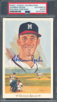 Warren Spahn Signed LE 1989 Perez-Steele Hall of Fame Postcard #39 (PSA) at PristineAuction.com
