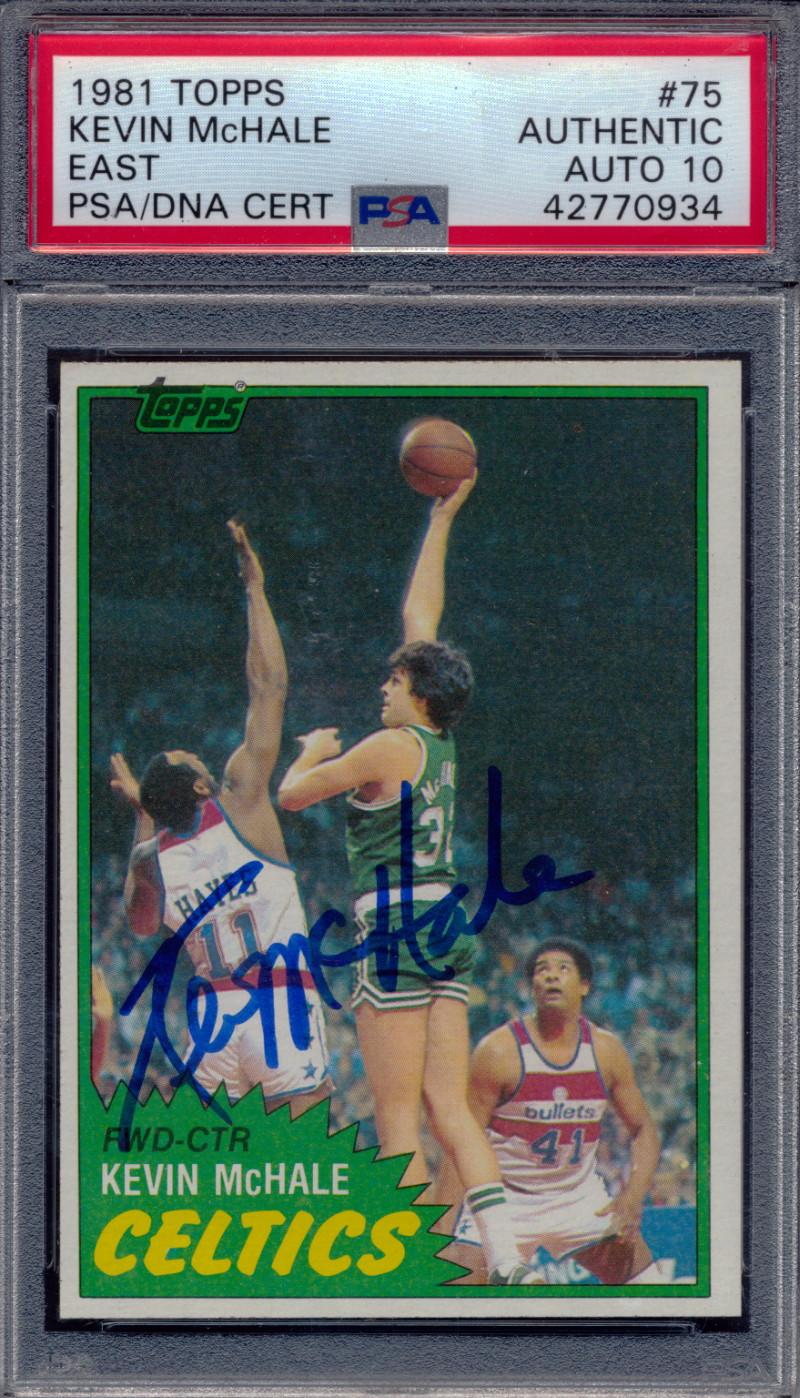 Kevin McHale Signed 1981-82 Topps #E75 RC (PSA | Autograph Graded 10) at PristineAuction.com Kevin McHale Signed 1981-82 Topps #E75 RC (PSA | Autograph Graded 10) at PristineAuction.com