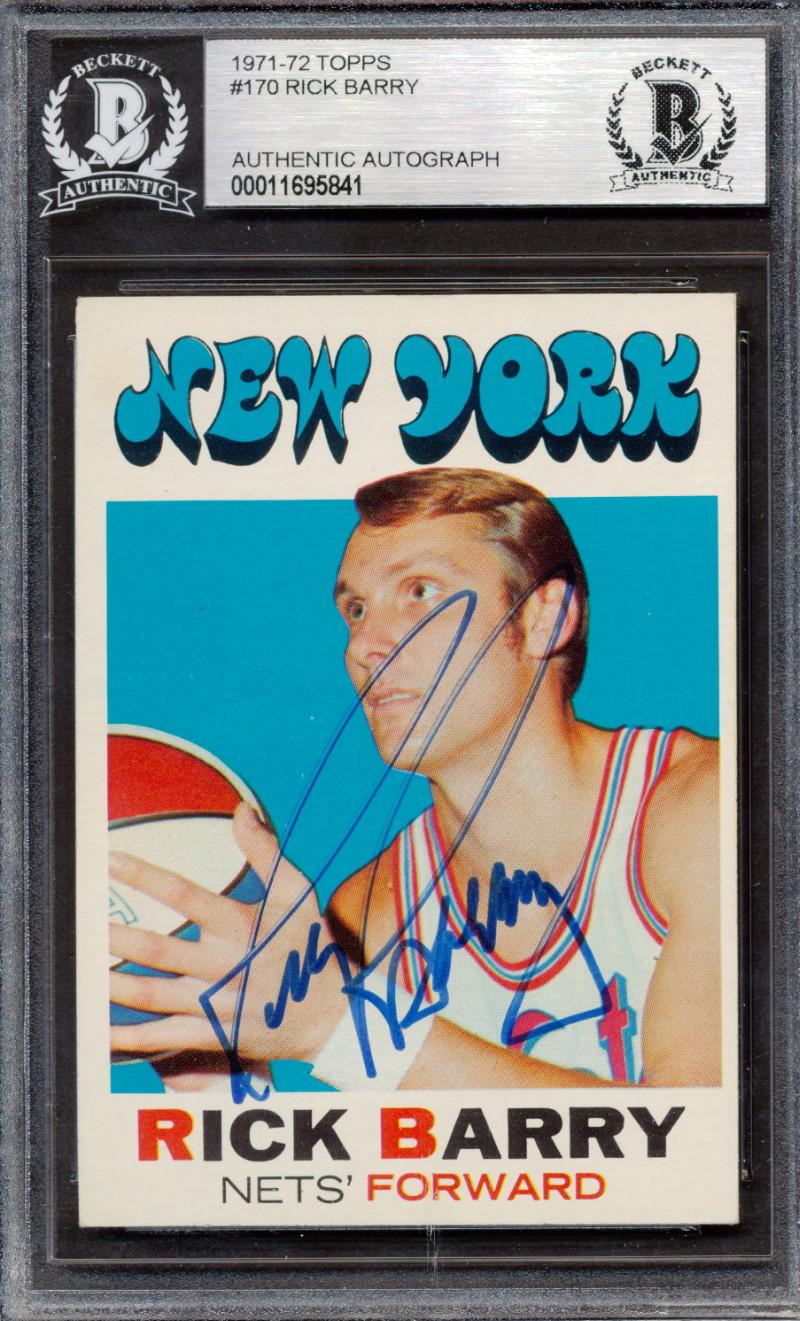Rick Barry Signed 1971-72 Topps #170 RC (BGS) at PristineAuction.com Rick Barry Signed 1971-72 Topps #170 RC (BGS) at PristineAuction.com