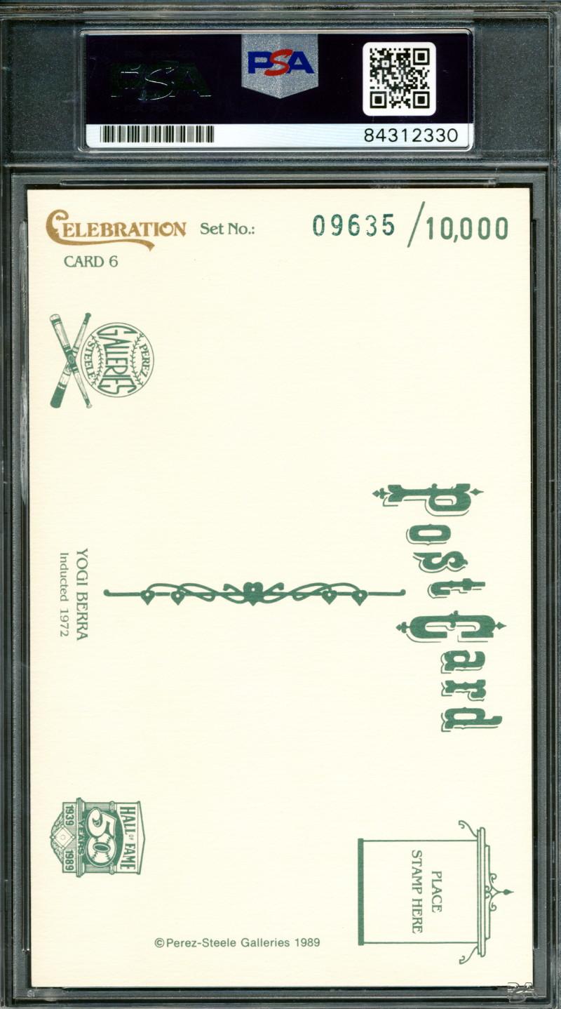 Yogi Berra Signed 1989 Perez-Steele Celebration Postcards #6 (PSA) at PristineAuction.com Yogi Berra Signed 1989 Perez-Steele Celebration Postcards #6 (PSA) at PristineAuction.com