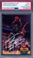 Shaquille O'Neal Signed 1992-93 Stadium Club #201 MC (PSA 9) at PristineAuction.com