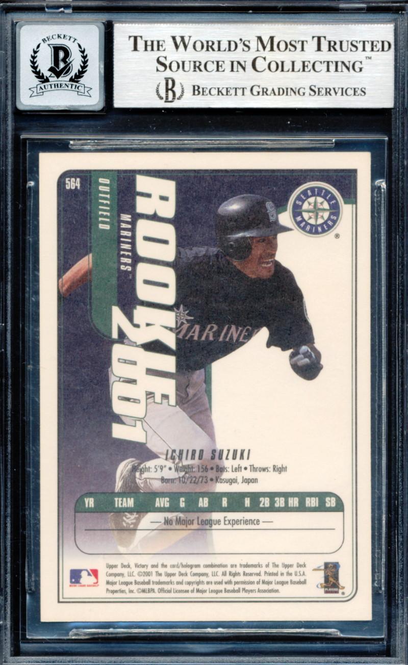 Ichiro Suzuki Signed 2001 Upper Deck Victory #564 RC (BGS | Autograph Graded 10) at PristineAuction.com Ichiro Suzuki Signed 2001 Upper Deck Victory #564 RC (BGS | Autograph Graded 10) at PristineAuction.com