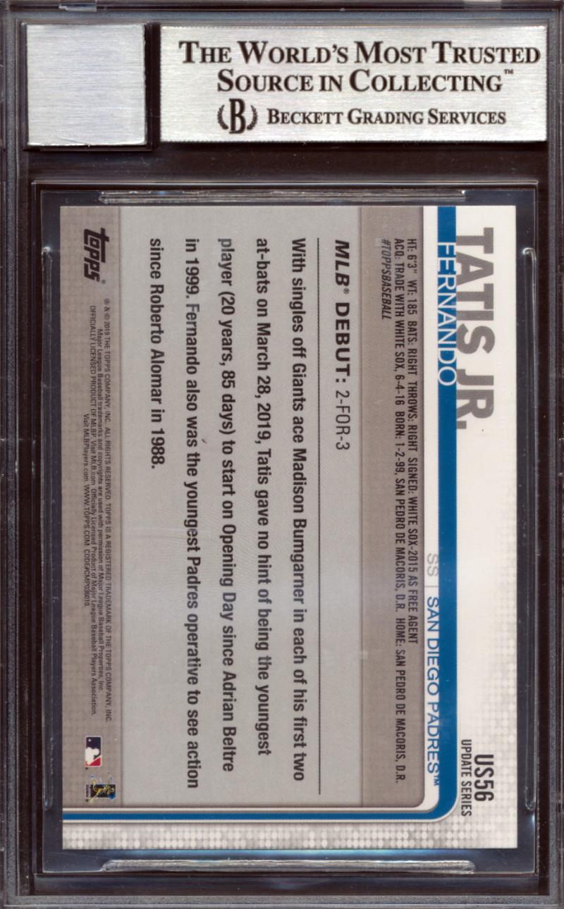 Fernando Tatis Jr. Signed 2019 Topps Update RD #US56 (BGS) at PristineAuction.com Fernando Tatis Jr. Signed 2019 Topps Update RD #US56 (BGS) at PristineAuction.com