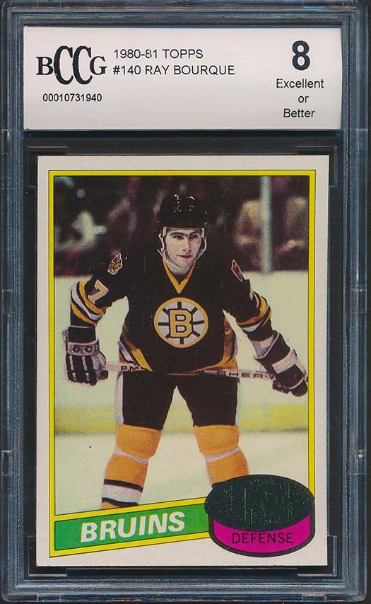 Ray Bourque 1980-81 Topps #140 RC (BCCG 8) at PristineAuction.com Ray Bourque 1980-81 Topps #140 RC (BCCG 8) at PristineAuction.com